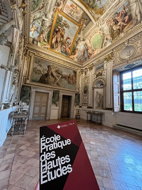 Palais Farnèse. Galerie des Carrache. Tournage EPHE-PSL