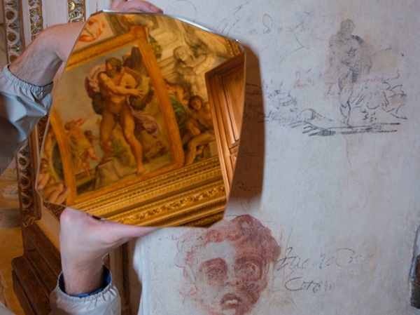 Palais Farnèse. Galerie des Carrache. Tournage EPHE- PSL. Polyphème