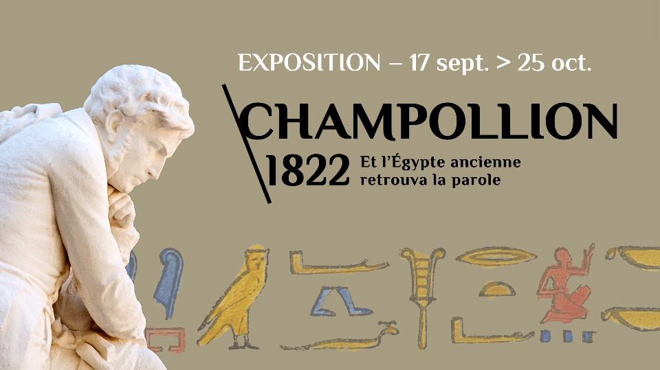 Visuel de l'exposition Champollion 1822 au Collège de France