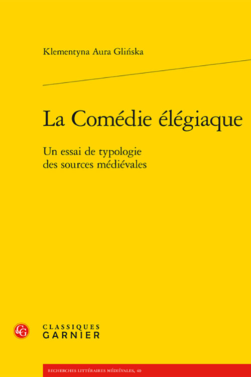 Première de couverture. La Comédie élégiaque