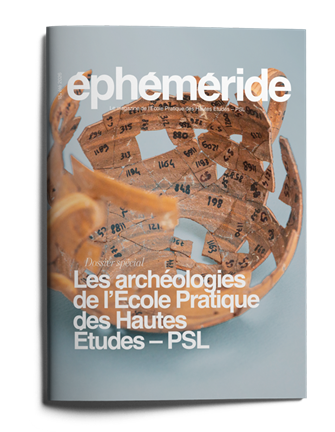 Première de couverture d'Ephéméride, le magazine de l'EPHE - PSL. Numéro 18 - Eté 2026