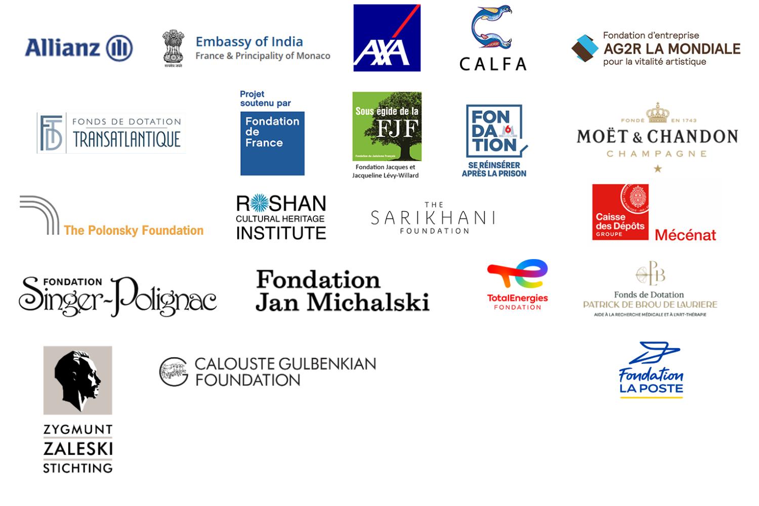 Mécénat EPHE - Logos des soutiens