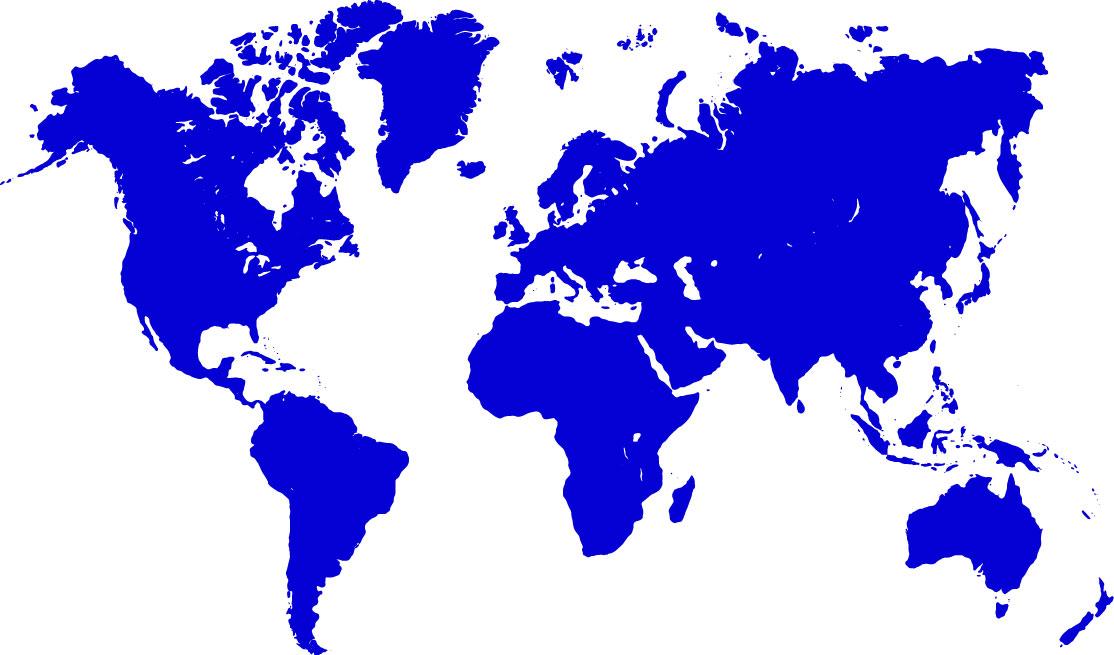 Étudiants internationaux - planisphère bleu