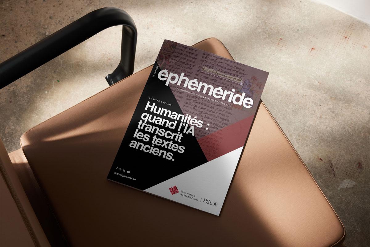 Première de couverture d'Ephéméride 17, hiver 2025. Le magazine de l'EPHE-PSL