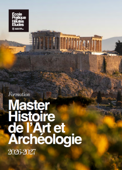 Première de couverture de la plaquette 2026-2027 du master Histoire de l'art et archéologie