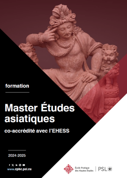 Première de couverture. Plaquette Master Etudes asiatiques
