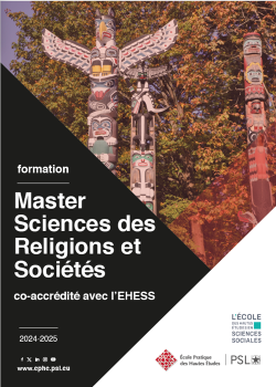 Première de couverture. Plaquette Master Sciences des Religions et Sociétés
