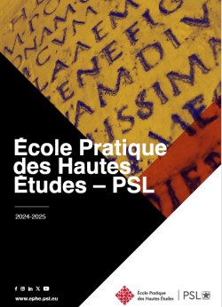 Première de couverture de la plaquette EPHE 2024