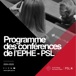 Première de couverture du Programme des conférences de l'EPHE - PSL 2024-2025