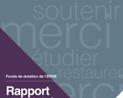 Première de couverture du rapport d'activité 2024 du Fonds de dotation de l'EPHE